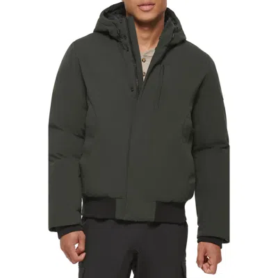 Dkny Stretch Arctic Hooded Jacket In Green