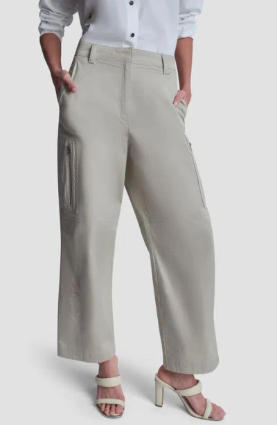 Dkny Stretch Cotton Poplin Cargo Pants In Gray