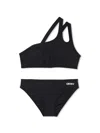 Dkny Stretch-design Bikini Set In Black