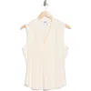 Dkny Petites Womens Zipper Polyester Shell In White