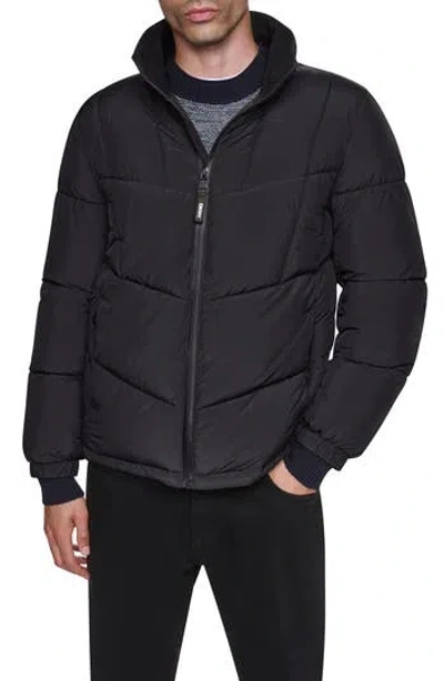 Dkny Stretch Puffer Jacket In Multi