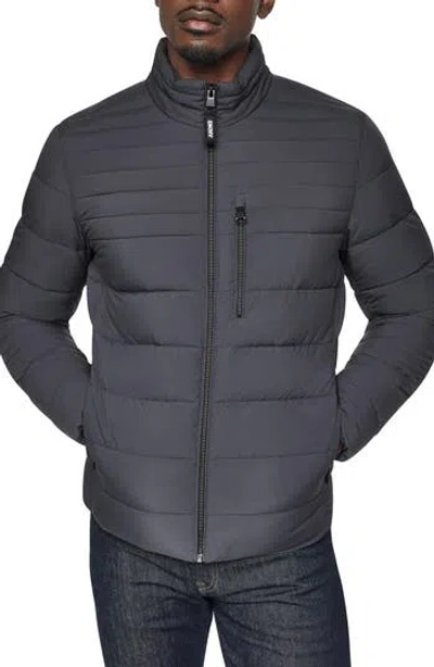Dkny Stretch Puffer Jacket In Gray