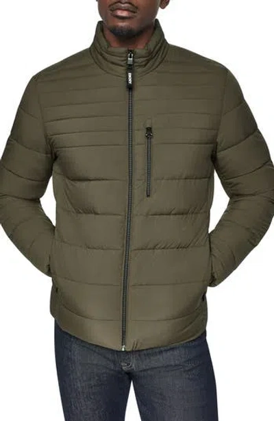 Dkny Stretch Puffer Jacket In Green