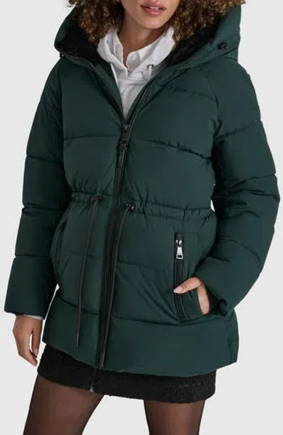 Dkny Stretch Puffer Jacket In Pine