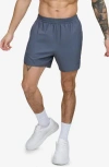 Dkny Stretch Ripstop Swim Trunks In Charcoal