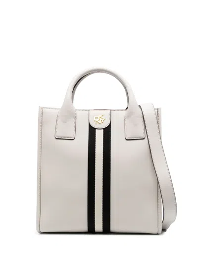 Dkny Stripe-detailing Tote Bag In Nude