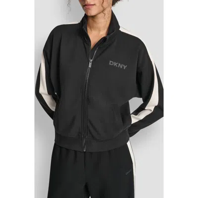 DKNY DKNY STRIPE FULL ZIP TRACK JACKET