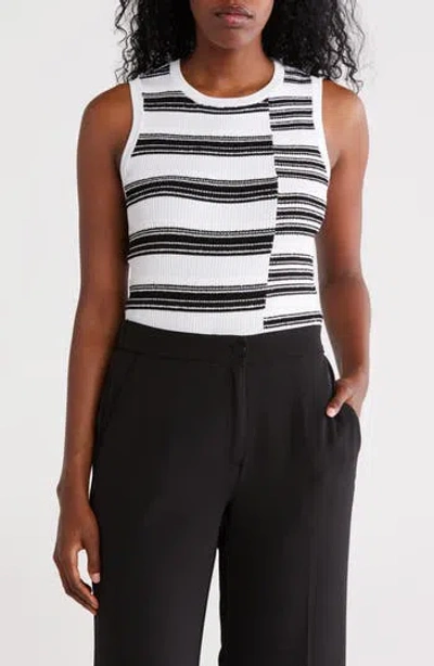 Dkny Stripe Sleeveless Sweater In Multi
