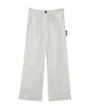 Dkny Striped Trousers In White