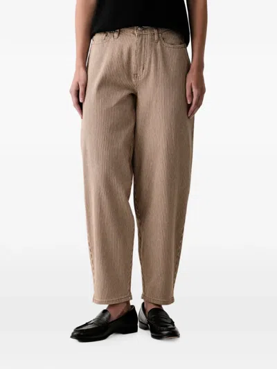 Dkny Striped Jeans In Brown