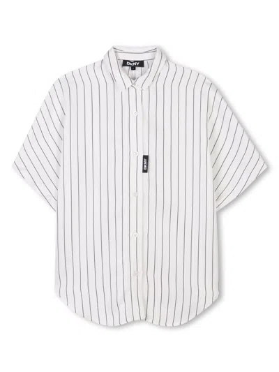 Dkny Kids' Gestreiftes Hemd In White