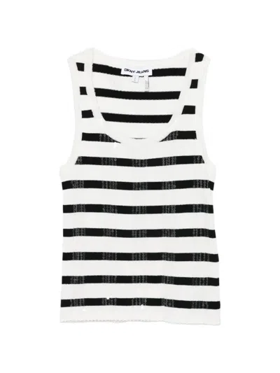Dkny Striped Tank Top In Multi