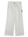 Dkny Striped Trousers In White