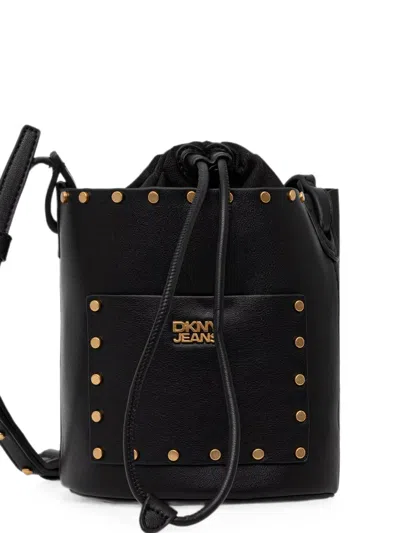 Dkny Studded Bucket Bag In Black