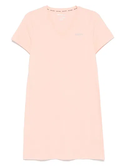 Dkny Studded-logo Mini Dress In 橘色