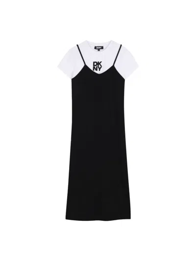 Dkny Stylish Mini Dress For Girls In Black