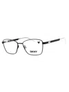 Dkny Stylish Rectangular Eyeglasses - Size 50-59.9 In Black