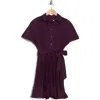 Dkny Sunburst Pleated Shirtdress In Raisin
