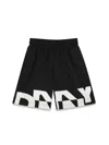 Dkny Logo-print Swim Shorts In Black