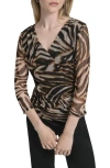 Dkny Surplice Mesh Top