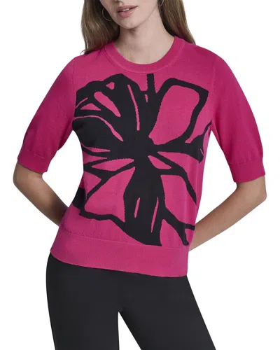 Dkny Sweater Top In Pink