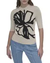 Dkny Sweater Top In Multi