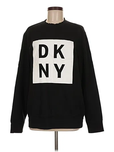 Pre-owned Dkny Sweatshirt In Black