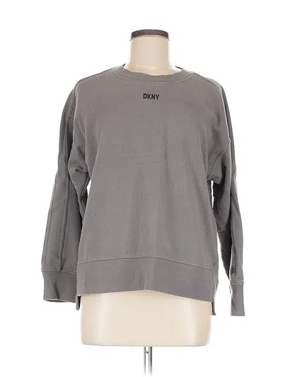 Pre-owned Dkny Sweatshirt In Gray