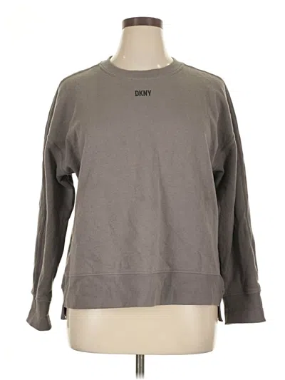Pre-owned Dkny Sweatshirt In Gray