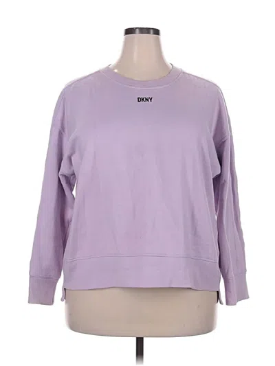 Pre-owned Dkny Sweatshirt In Purple