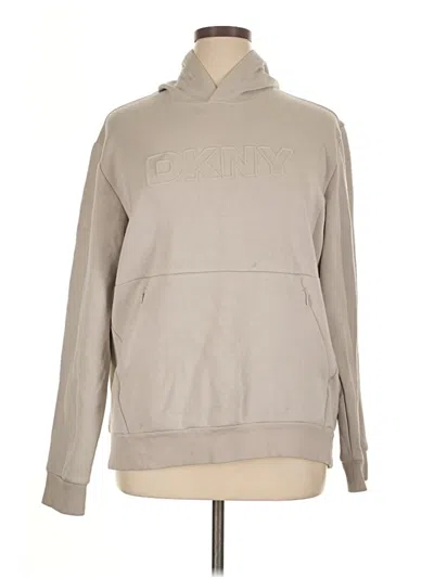 Pre-owned Dkny Sweatshirt In Tan