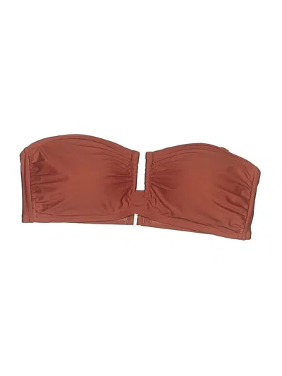 Pre-owned Dkny Swimsuit Top Brown Swimwear