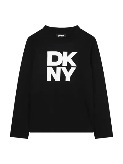 Dkny Kids' T-shirt With Logo In Black