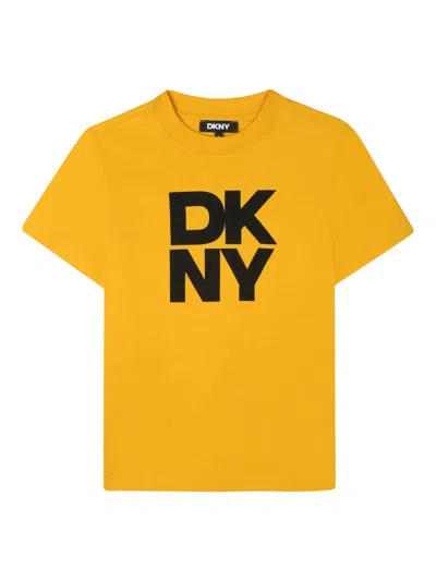 Dkny T-shirt With Logo In Yellow