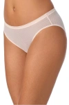 Dkny Table Top Sheer Stripe Bikini In Neutral