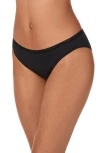 Dkny Table Top Stretch Cotton Blend Bikini In Black