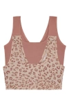 Dkny Table Tops Assorted 2-pack Bralettes In Rosewood/ Animal