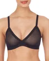 Dkny Sheer Stripe Bralette Dk7626 In Black