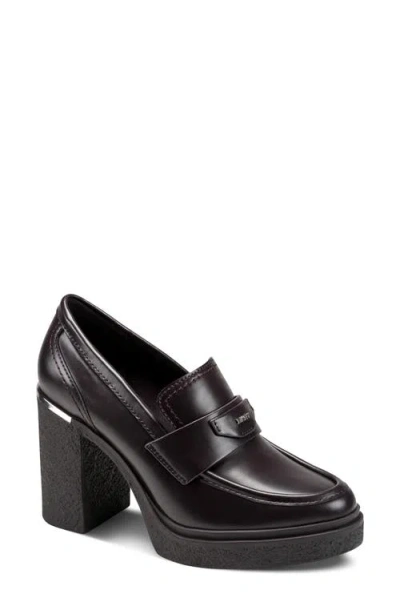 Dkny Tafani Block Heel Loafer In Brown