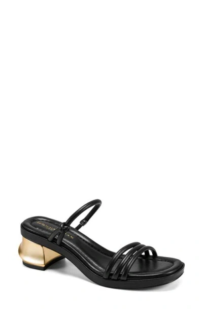 Dkny Tafeta Slide Sandal In Black