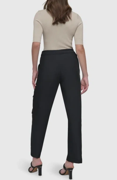 Dkny Taffeta Cargo Pants In Black