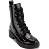 Dkny Talma-combat Boot Womens Leather Lace Up Combat & Lace-up Boots In Multi