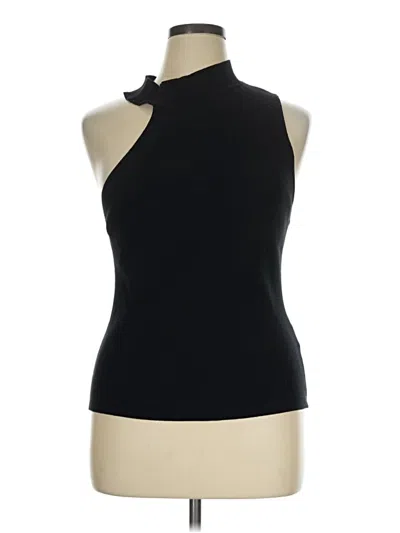 Pre-owned Dkny Tank Top Black Halter Neckline Tops