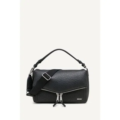 Dkny Taryn Messenger In Black/silver