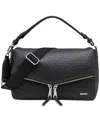 Dkny Taryn Small Messenger Crossbody In Black,silv