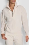 Dkny Tech Ottoman Half Zip Sweatshirt In White