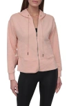 Dkny Tech Ottoman Zip Hoodie In Tropical Peach