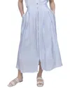 Dkny Tech Poplin Zip Front Skirt In Blue
