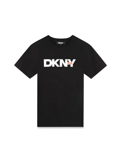 Dkny Cotton T-shirt In Black