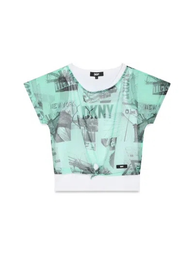 Dkny Mini Comfort Tee For Girls In Green